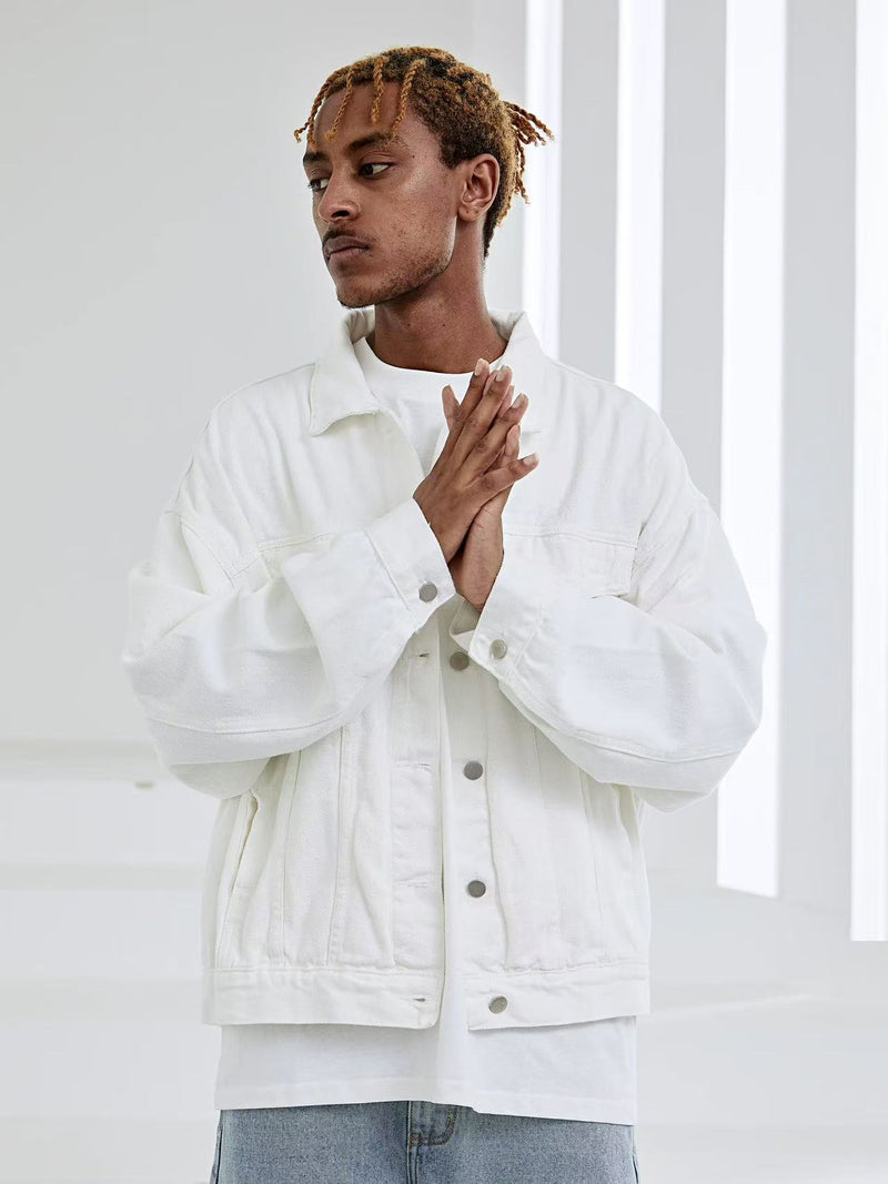 ACHOCK Simple Solid Color Denim Jacket