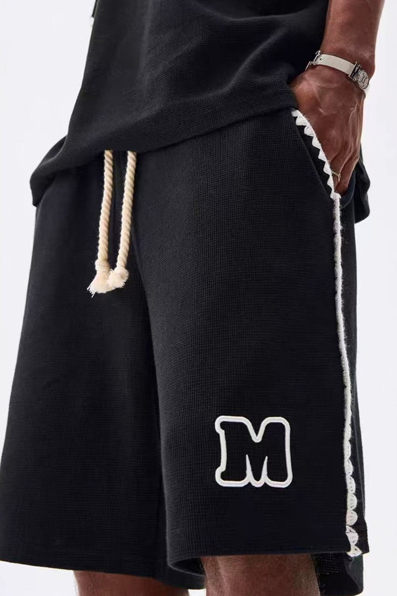 MEDM Waffle Drawstring Shorts