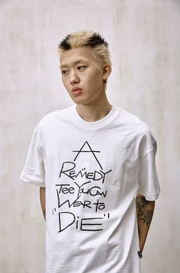 REMEDY Bamboo Lettering Short-sleeve T-Shirt