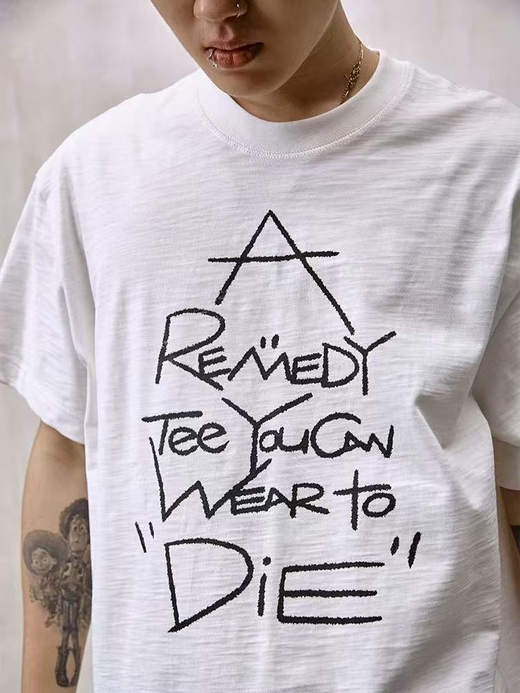 REMEDY Bamboo Lettering Short-sleeve T-Shirt