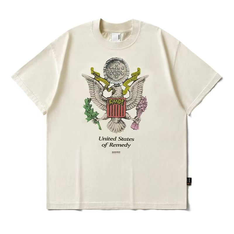 REMEDY Peace Eagle Design Short-sleeve T-shirt