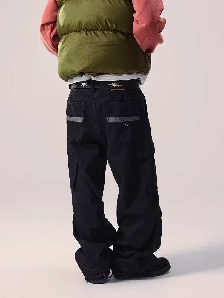 REMEDY Retro Frayed Striaght-leg Work Pants