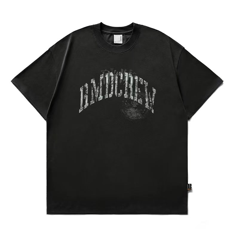 REMEDY Distressed Letter Print Short-sleeve T-shirt