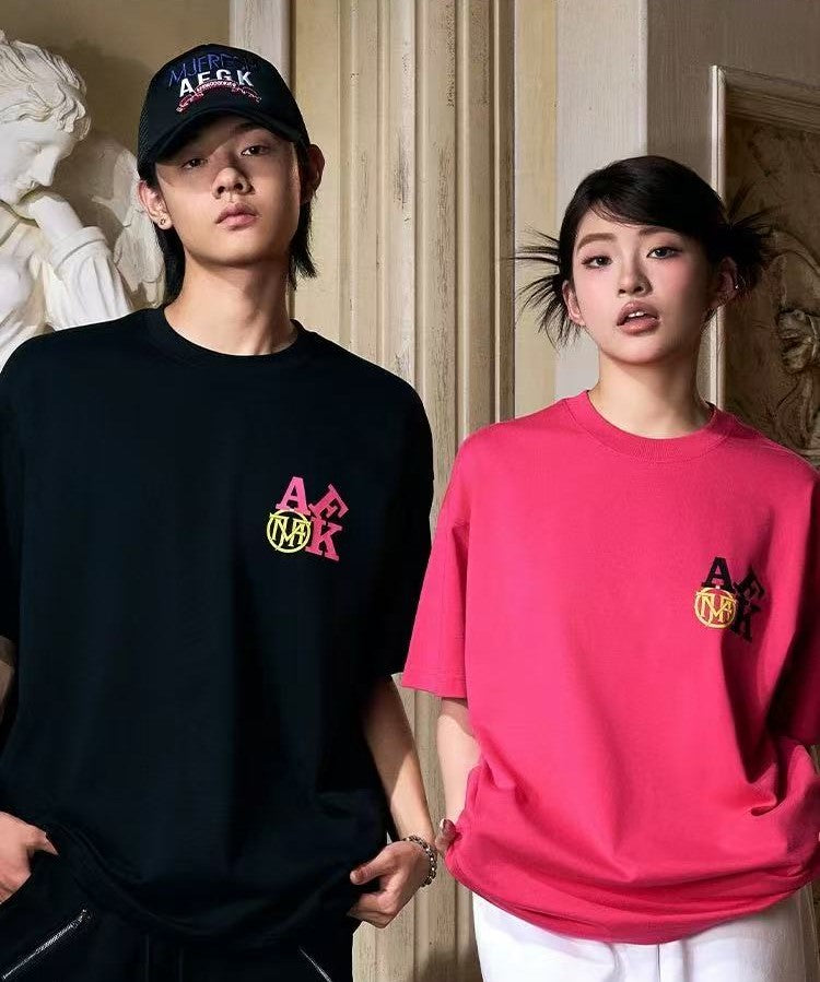 AFGKxMJFRESH Ribbon Printed Short-sleeved T-shirt