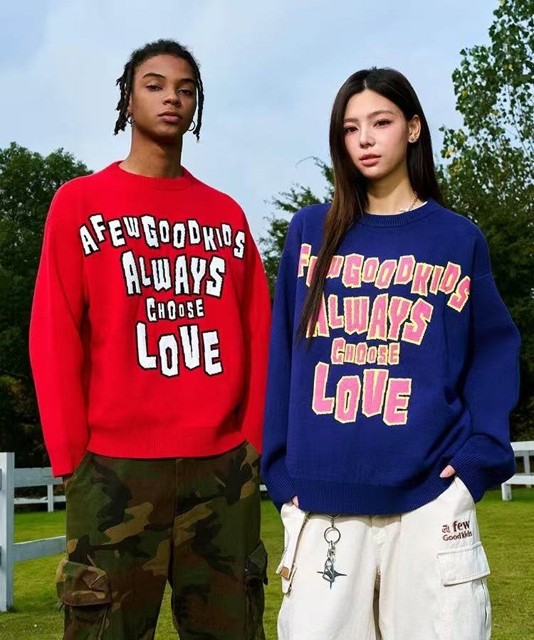 AFGK Logo Lettered Wool Sweater