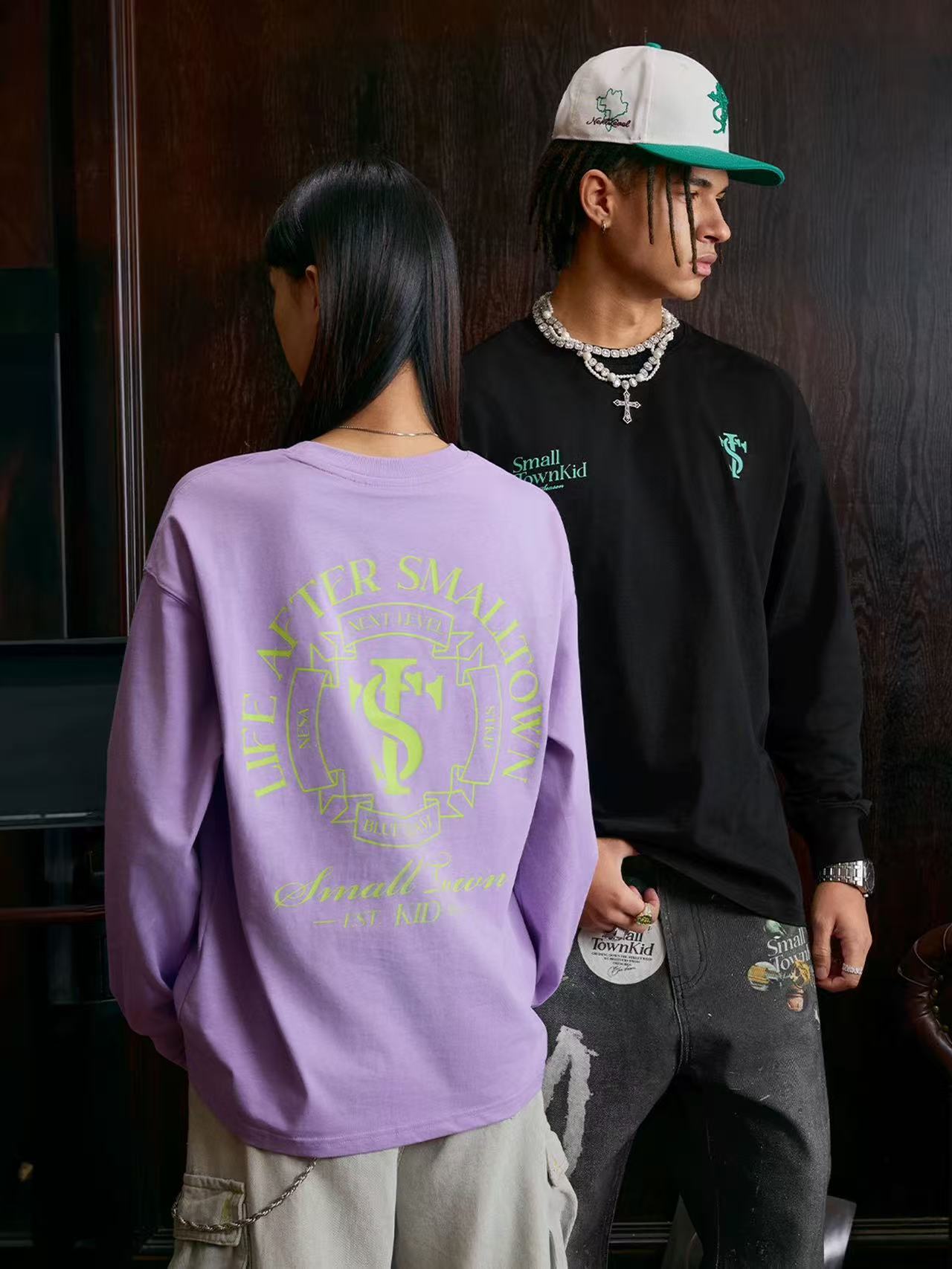 STK Vintage Logo Design Long-Sleeve T-Shirt