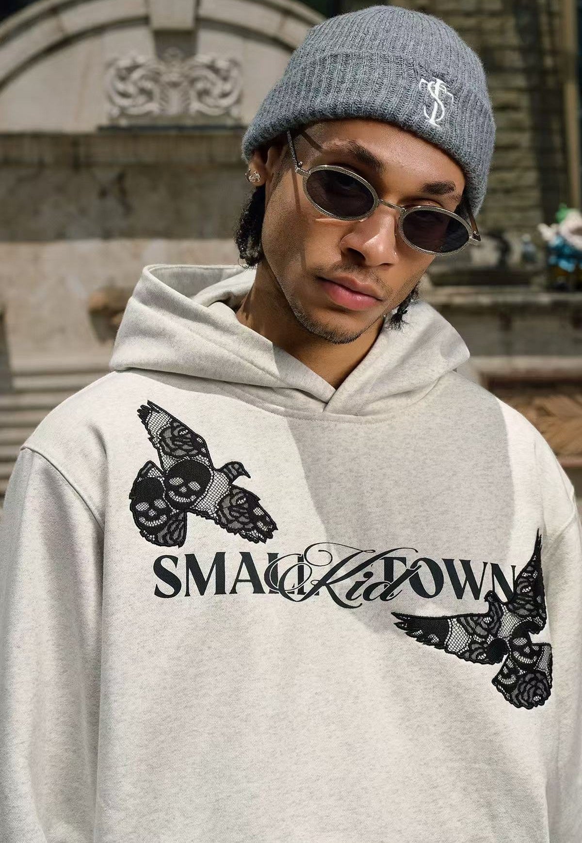 STK Vintage Lace and Peace Dove Design Hoodie