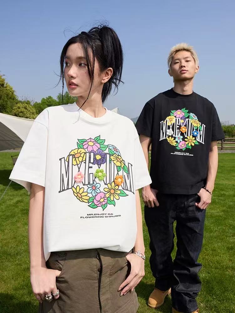 MEDM Hydrangea Design Short-sleeved T-shirt