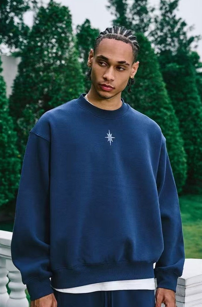 REMEDY Octagram Star Logo Print Sweater