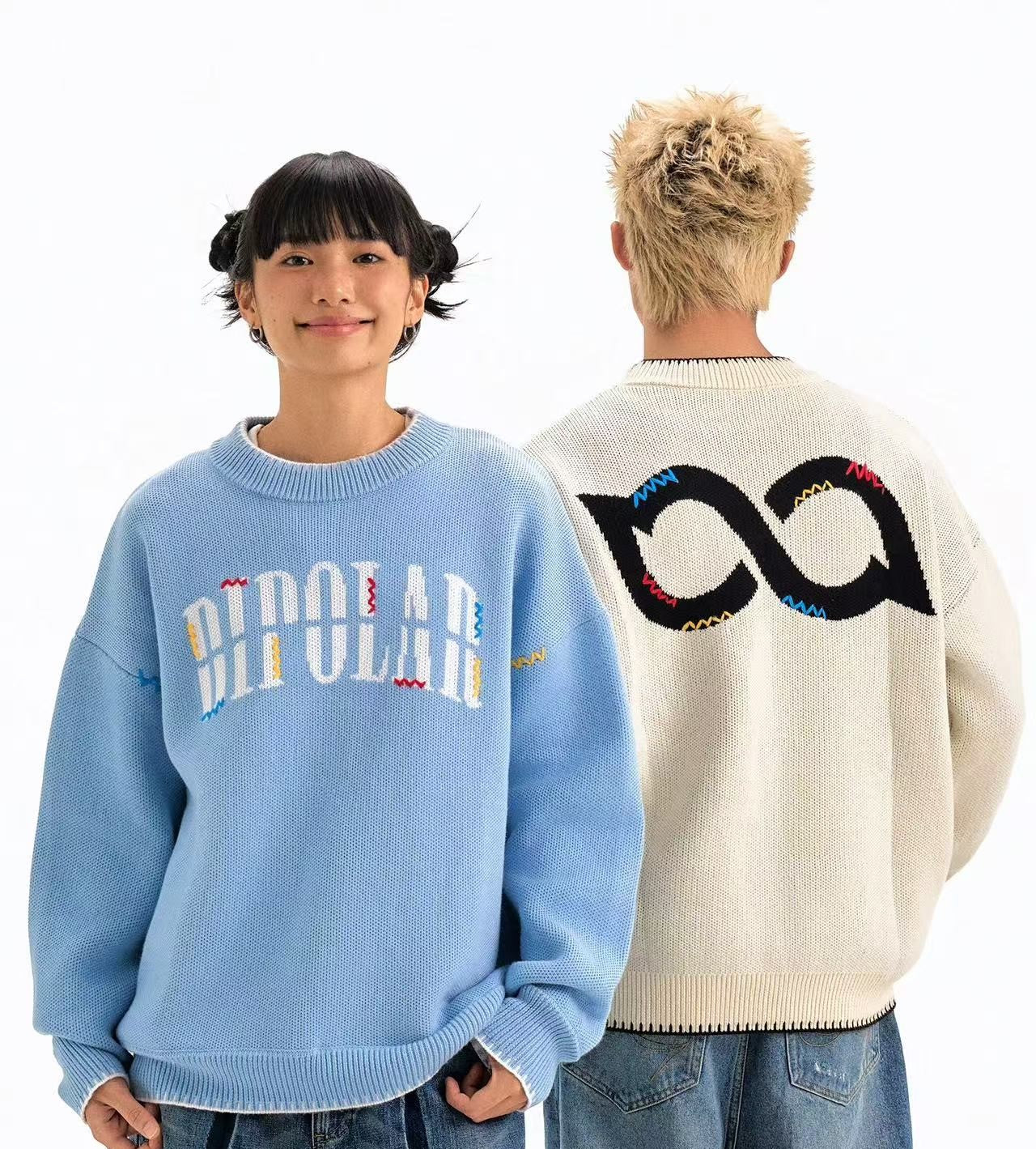 BIPOLAR Disconnected Round Neck Sweater