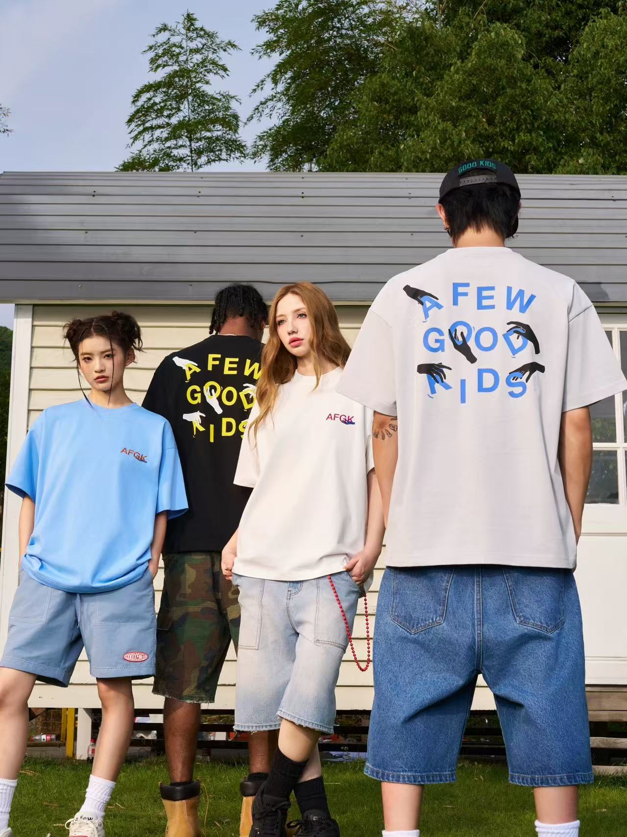 AFGK Hand-shaped short-sleeved T-shirt