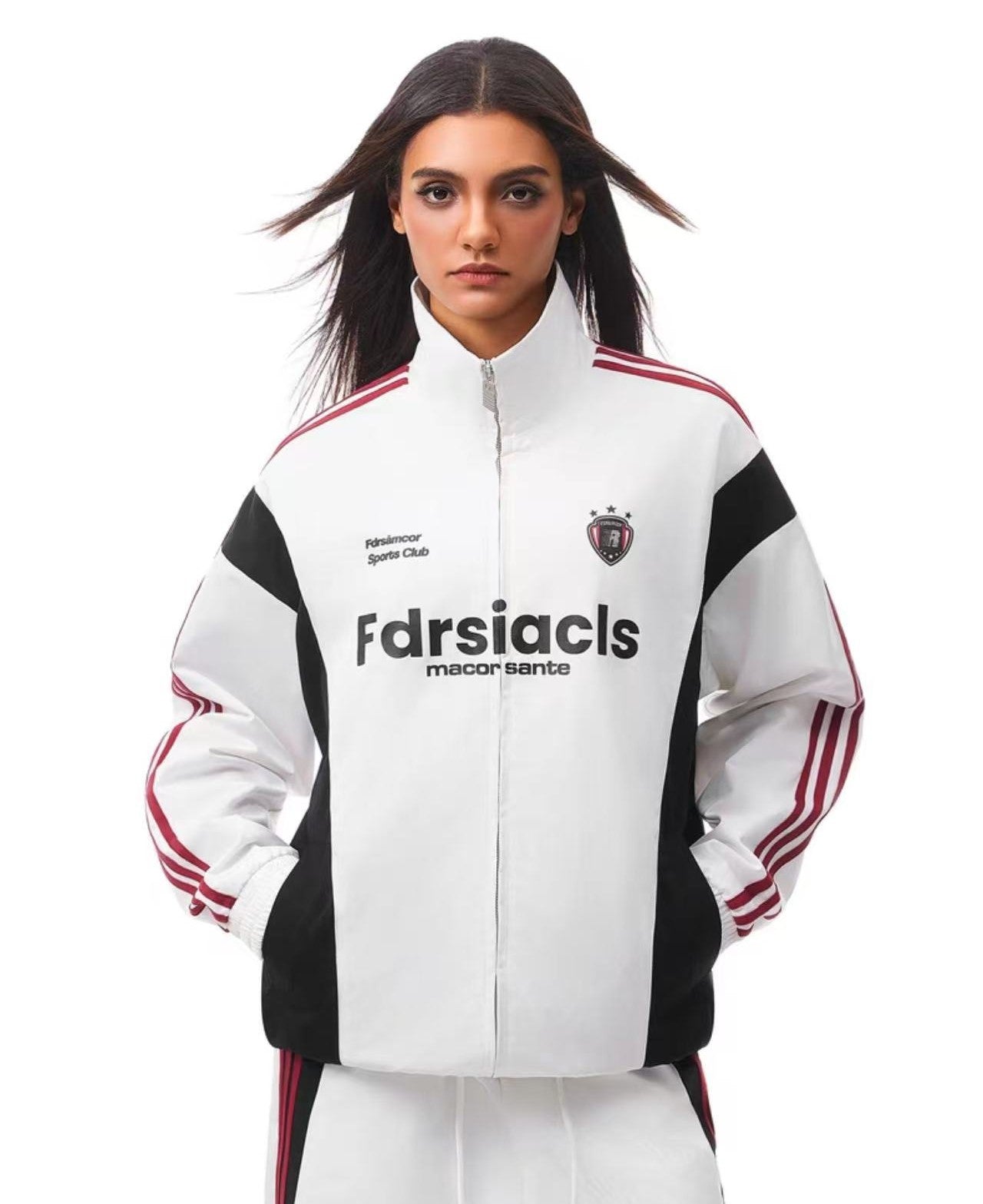 FDR Contrast Color Webbing Stand Collar Jacket (For Women)