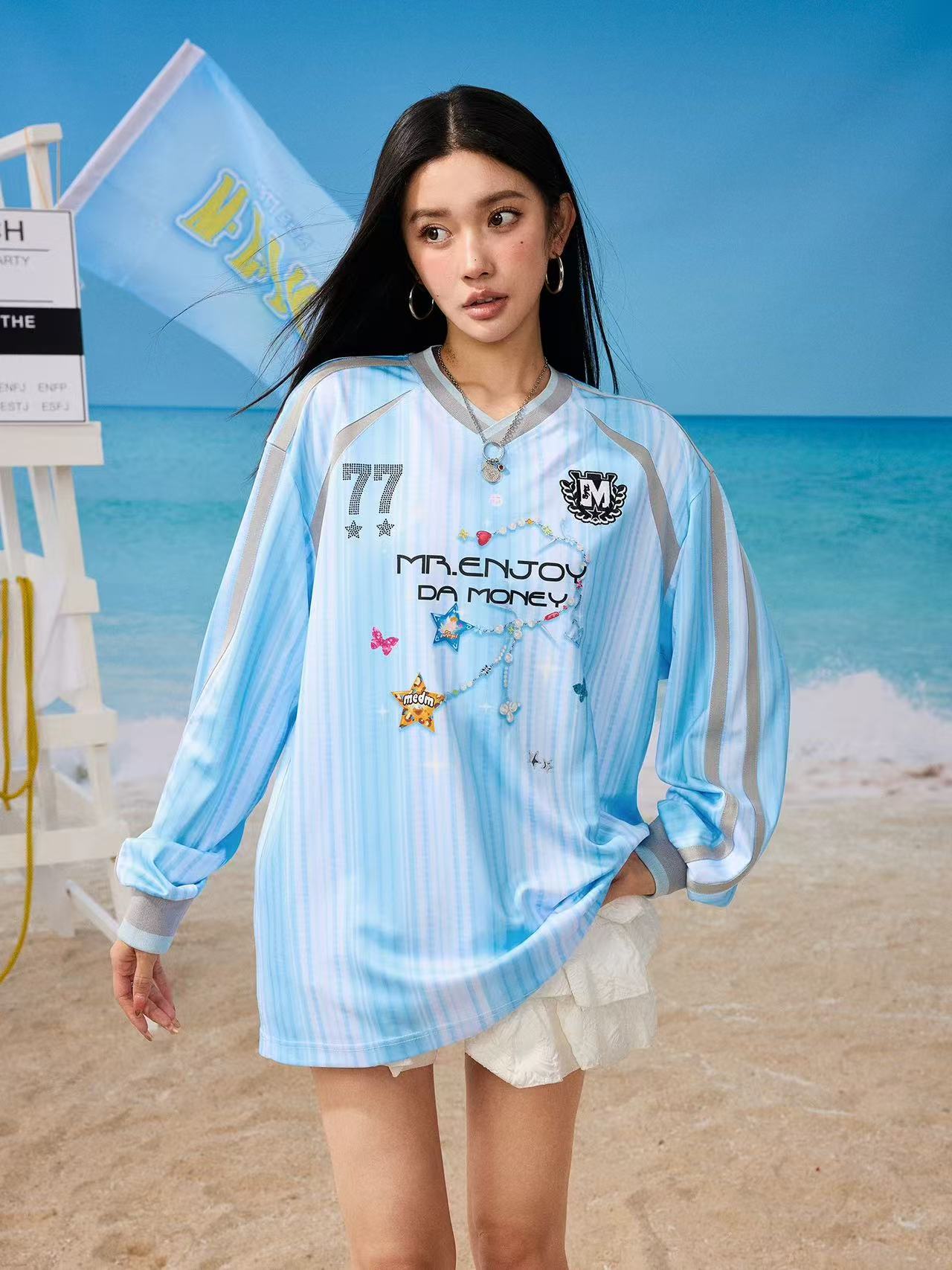 MEDM Necklace Design Long-sleeved T-shirt