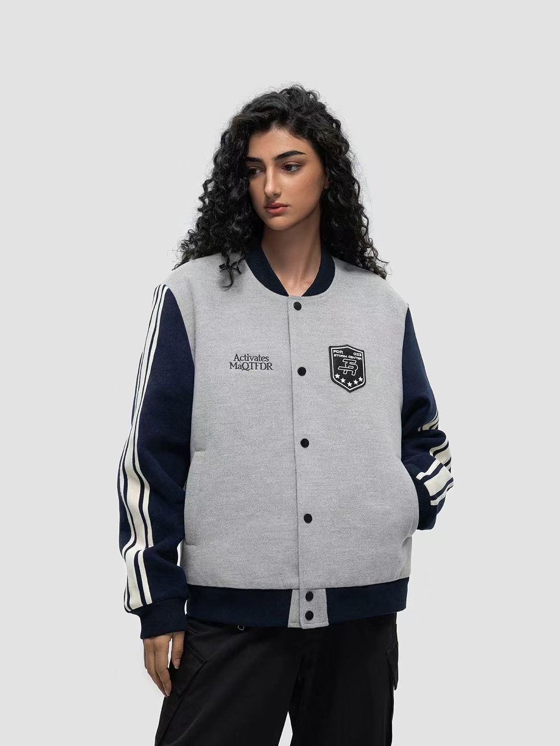 FDR Chapter Striped Baseball Jacket