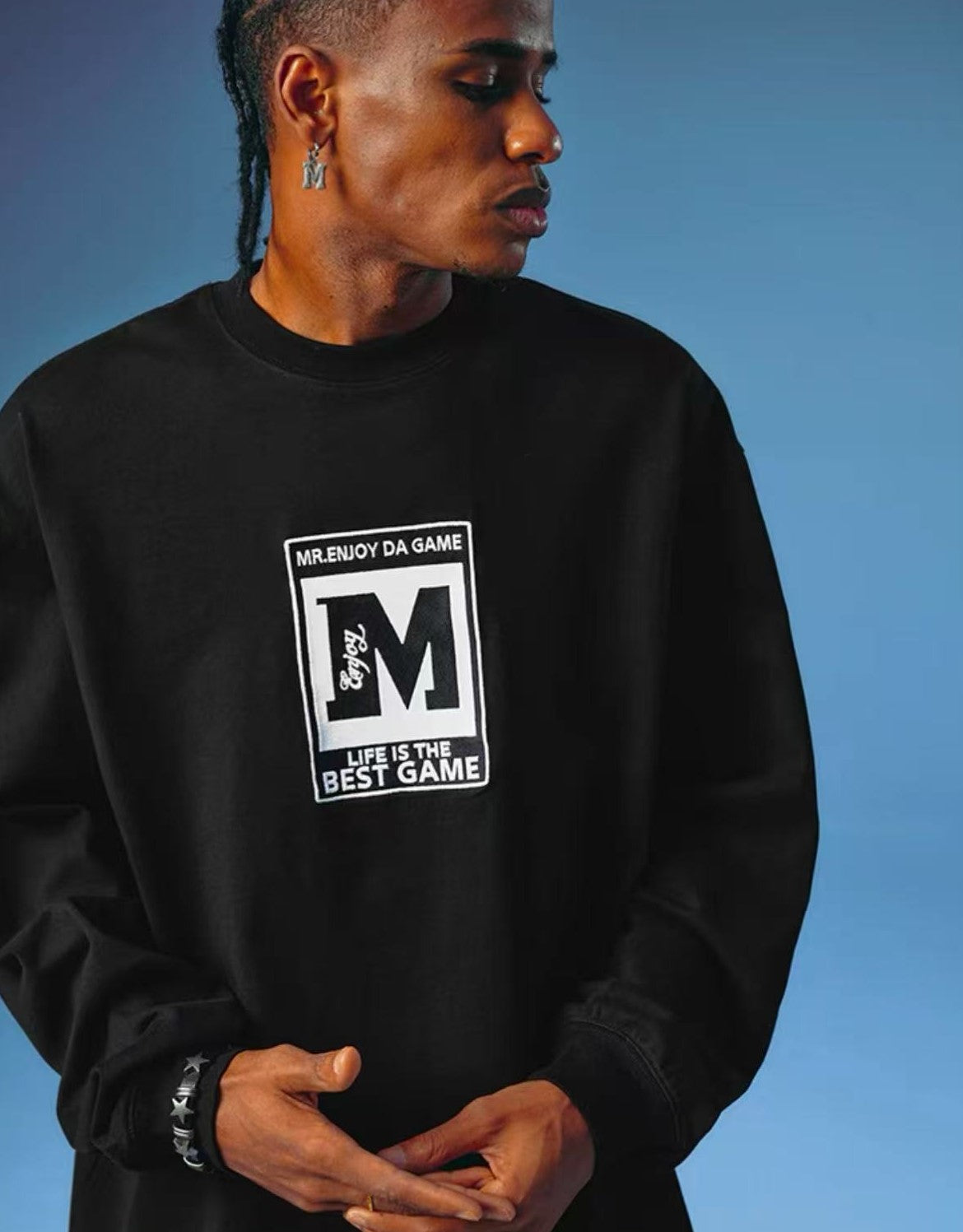 MEDMxPlayStation Basic M logo long-sleeved T-shirt