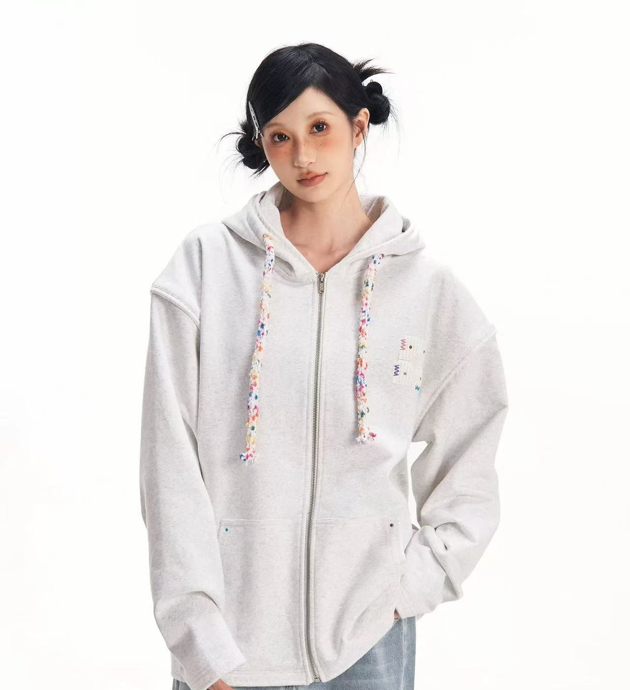 BIPOLAR Patchwork Dot Cardigan Jacket