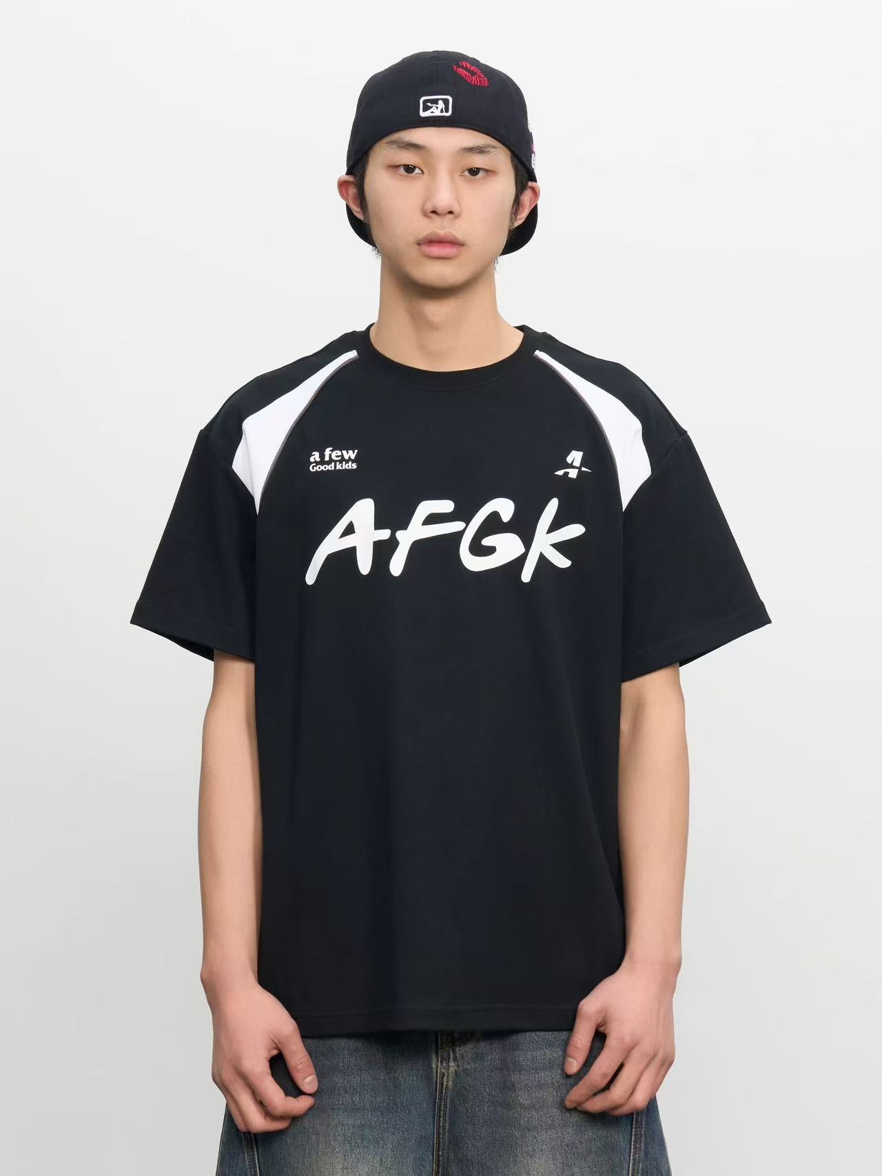 AFGK Mesh Panel Short-sleeved T-shirt