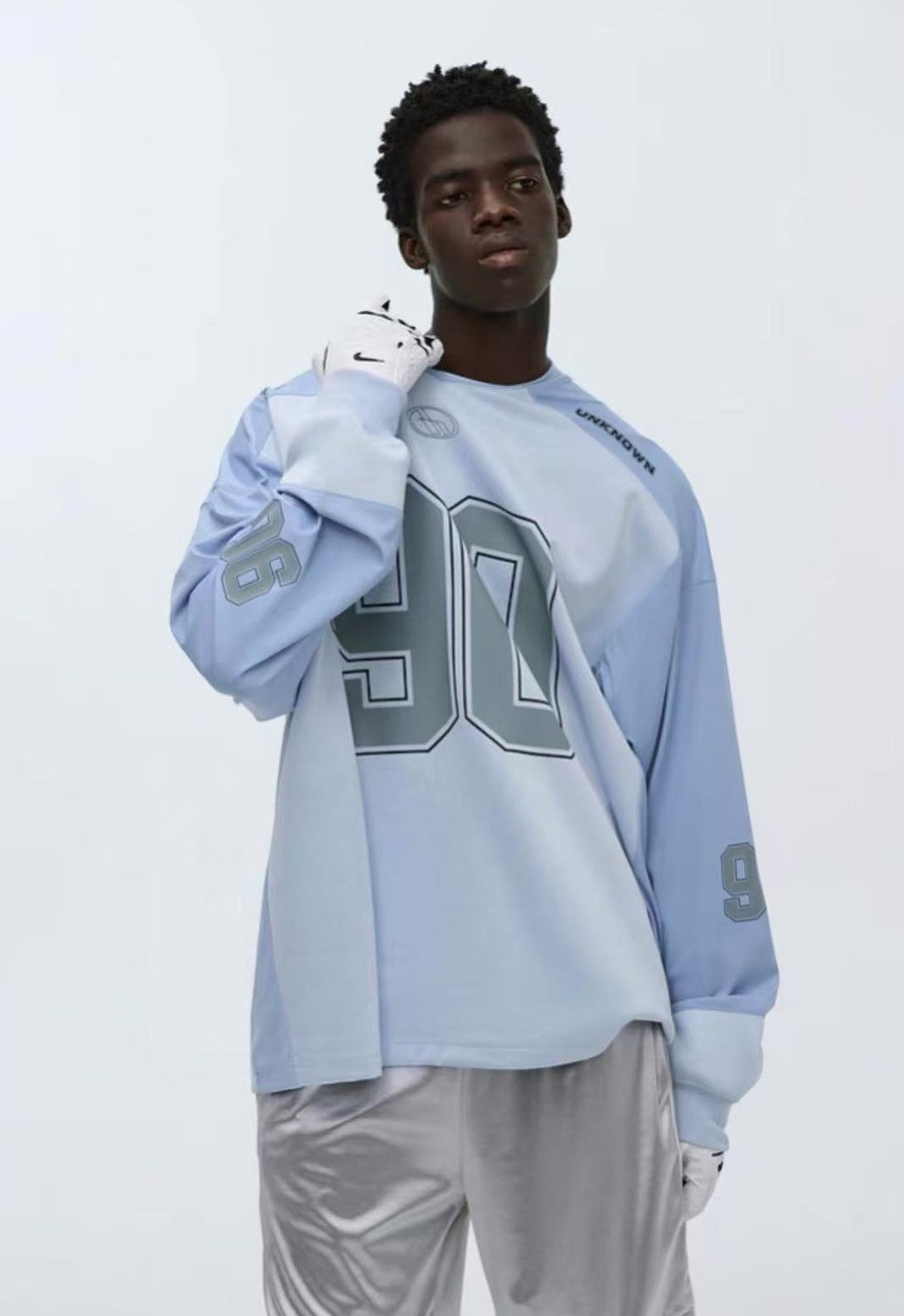 ATRY Contrast color V-neck Long-sleeved Ice Hockey Jersey