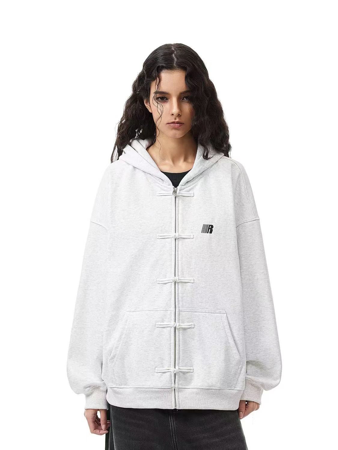 FDR Chinese Style Button Hooded Sweatshirt