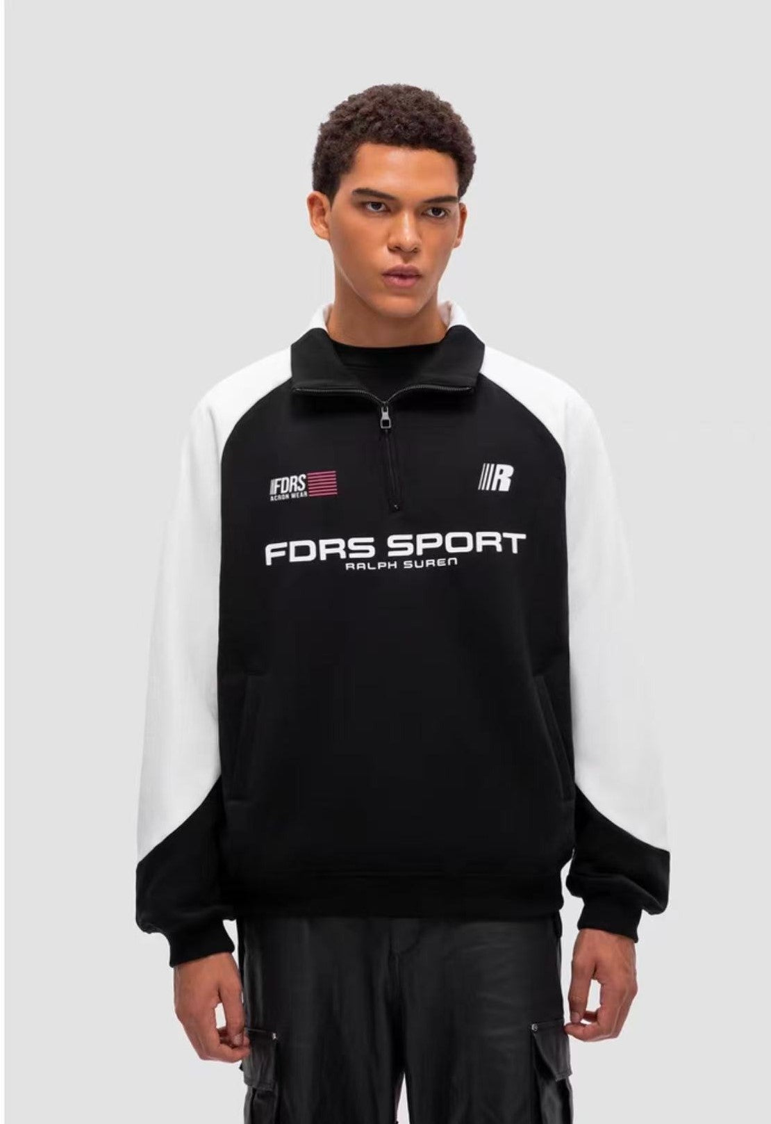 FDR Contrast Color Half-zip Sweatshirt