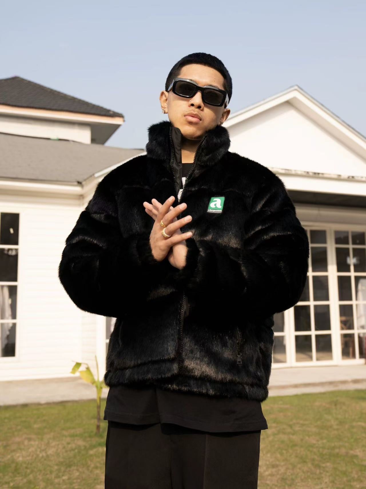 AFGK Black Mink Fur Down Jacket