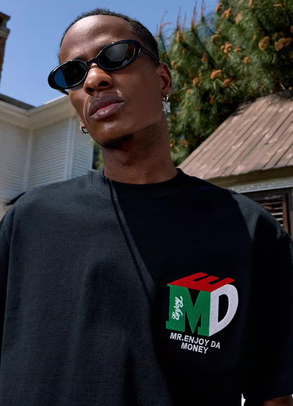 MEDM Three-dimensional Logo Embroidered Short-sleeved T-shirt