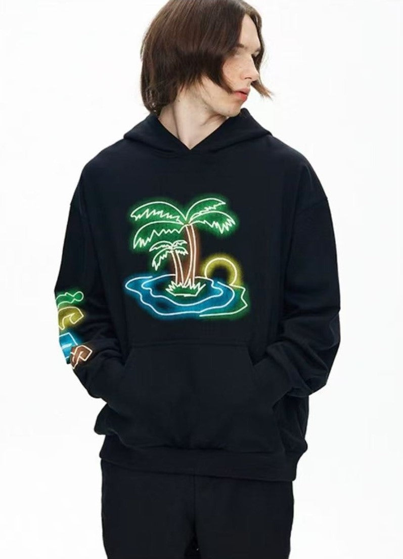 ICONSLAB Coconut Foam Print Hoodie