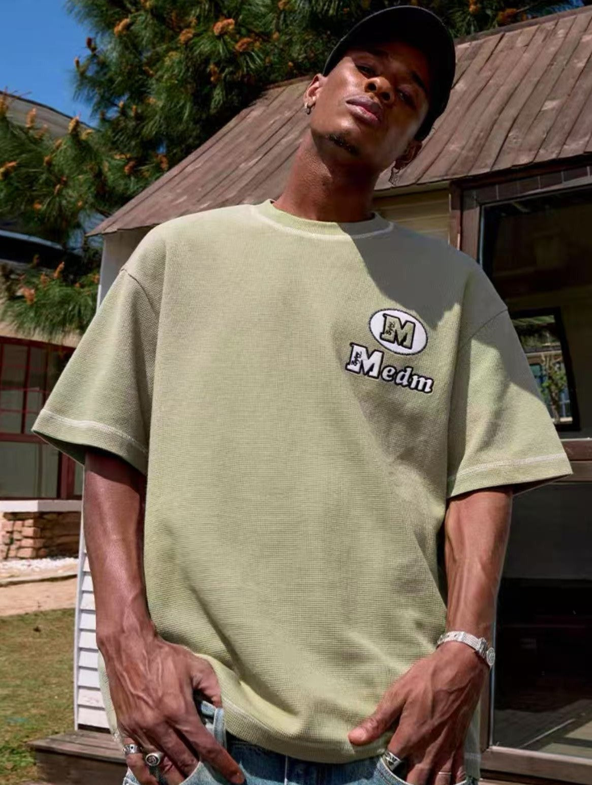 MEDM Waffle Logo Letter T-shirt