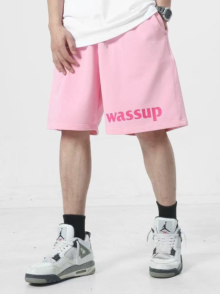 WASSUP Webbing Stitching Basketball Shorts