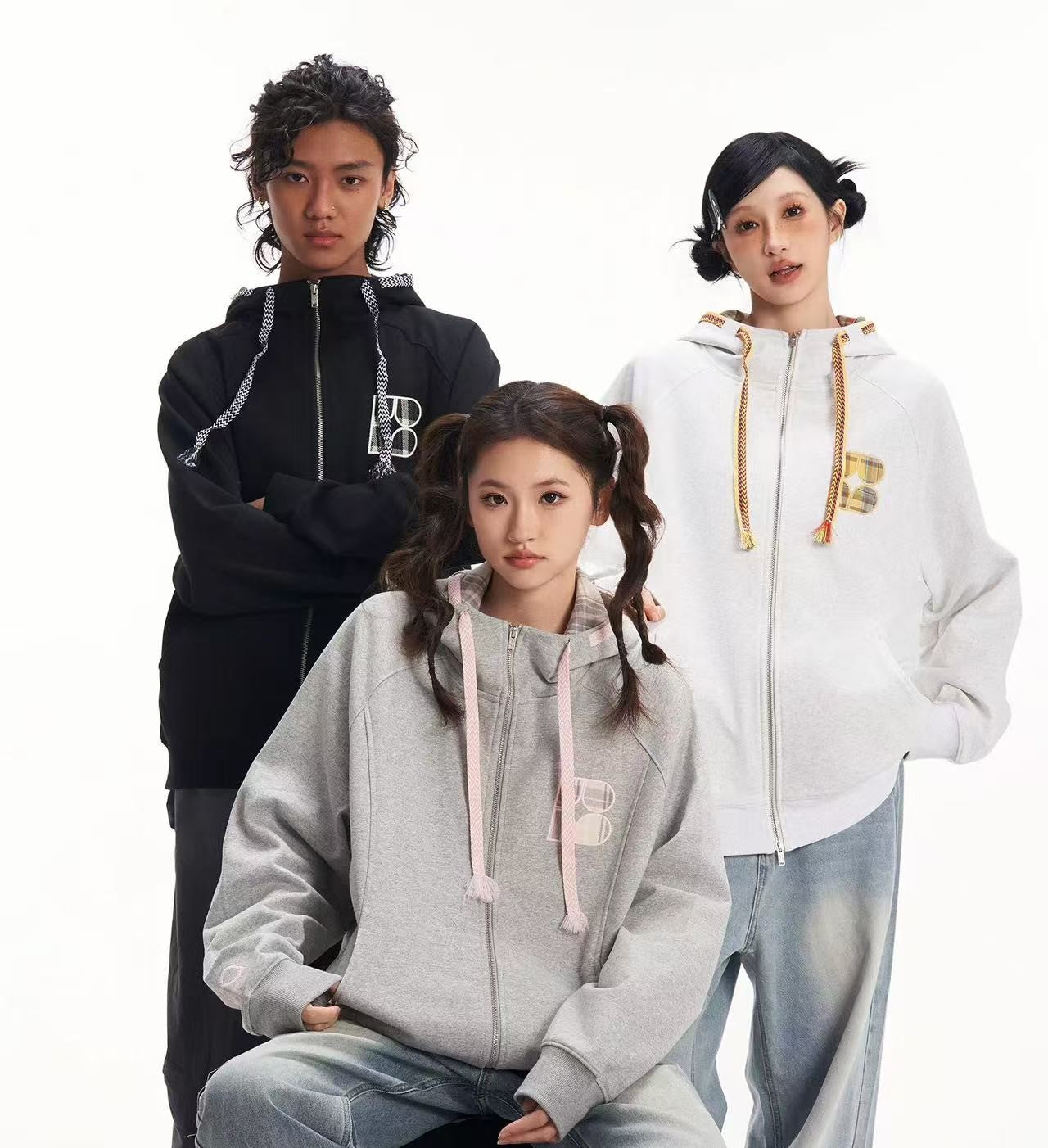 BIPOLAR Ethnic Style Sub-zip Sweatshirt