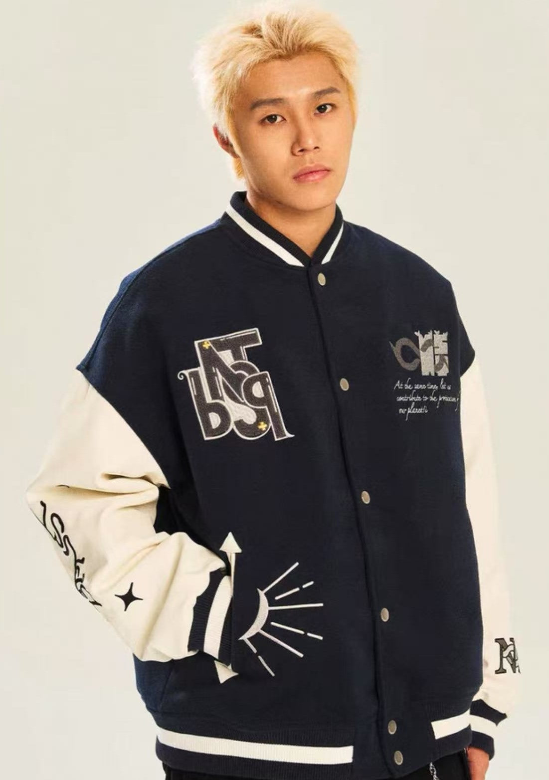 BIPOLARxNSTNEW Embroidered Baseball Jersey