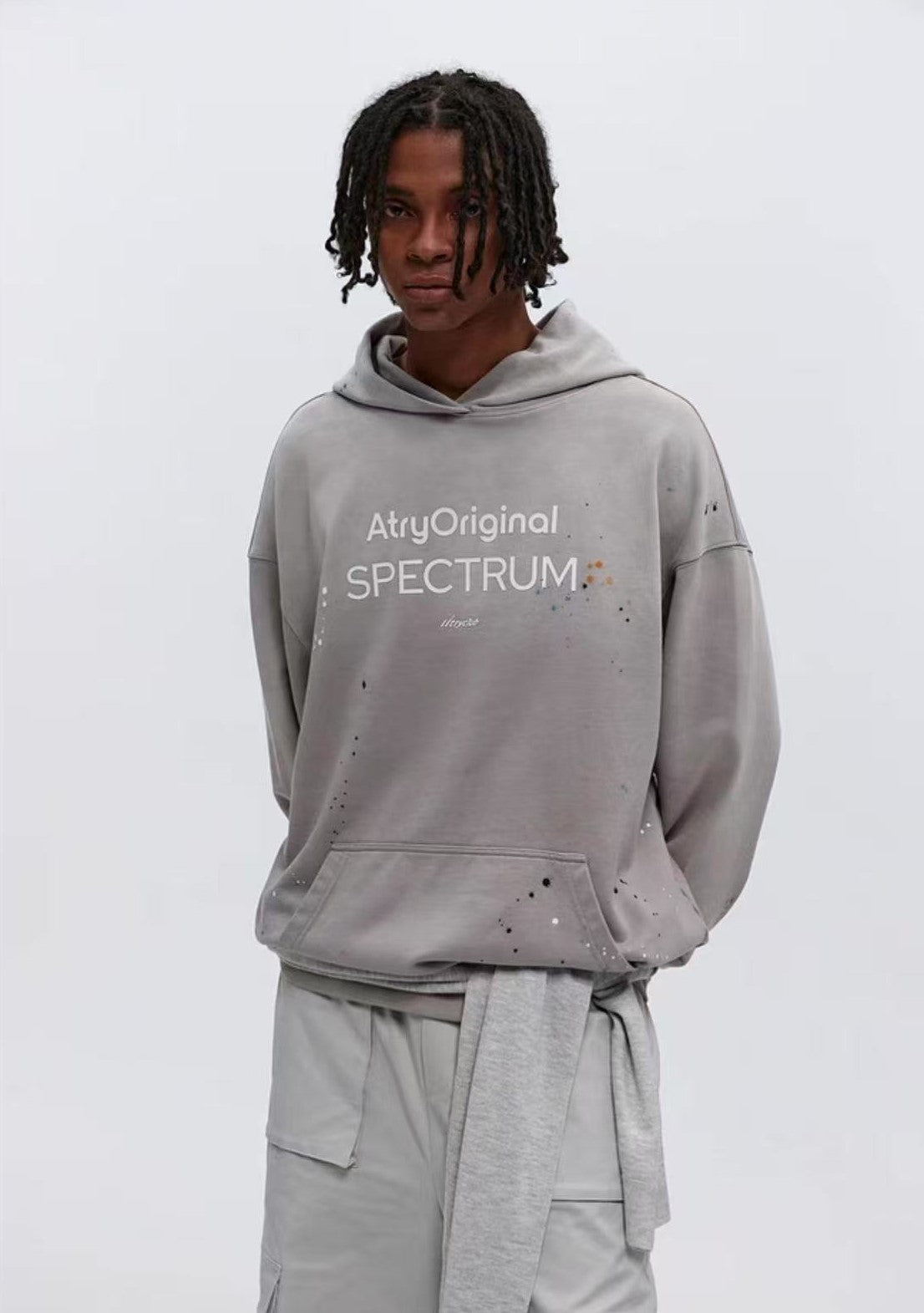 ATRY Hand-painted Splash-ink Gradient Washed Hoodie