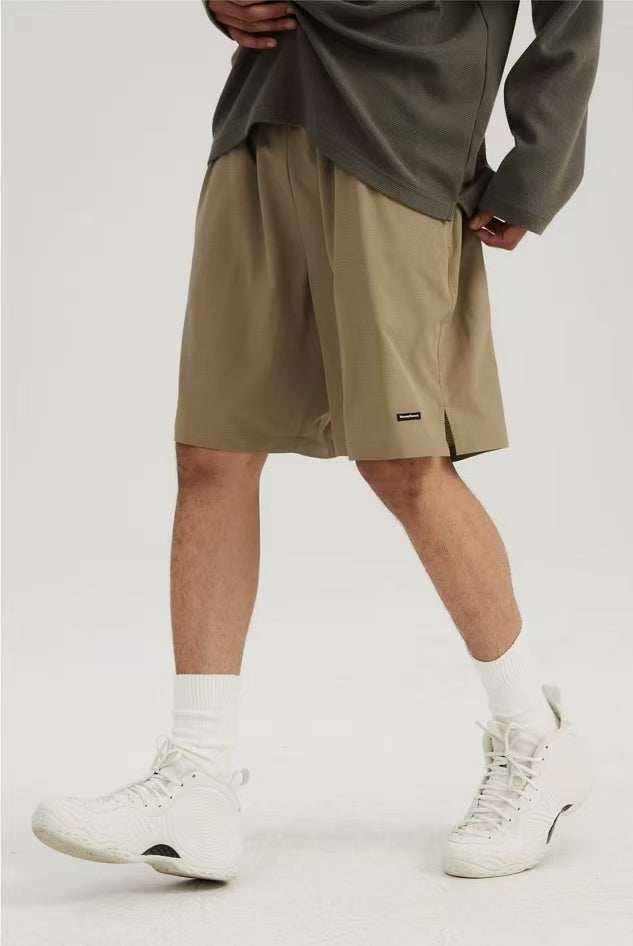 WASSUP Checkered Running Shorts