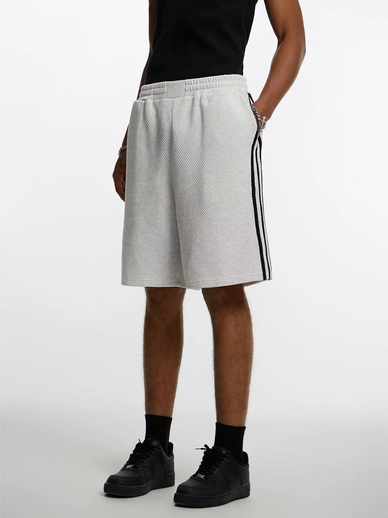 STK Vintage Textured Webbing Casual Shorts