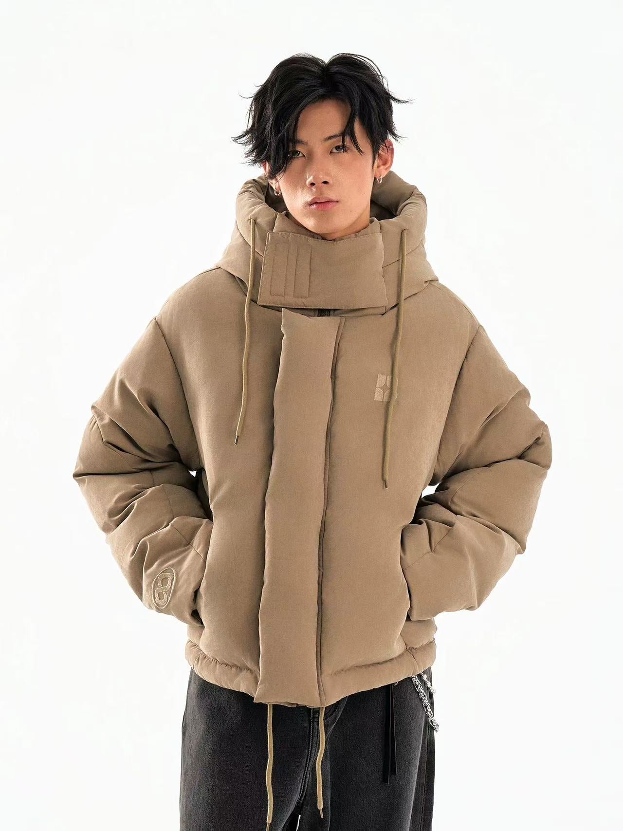 BIPOLAR Textured Suede Embroidered Thickened Ski Jacket