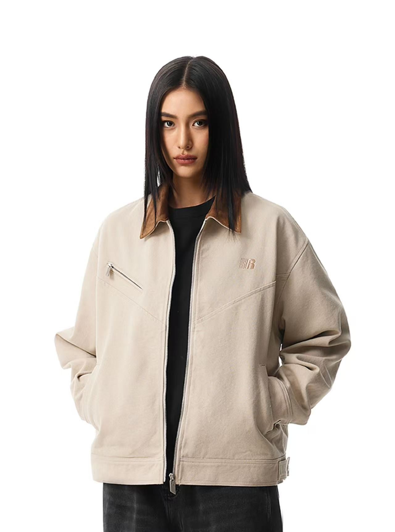 FDR Barn Style Contrasting Lapel Jacket