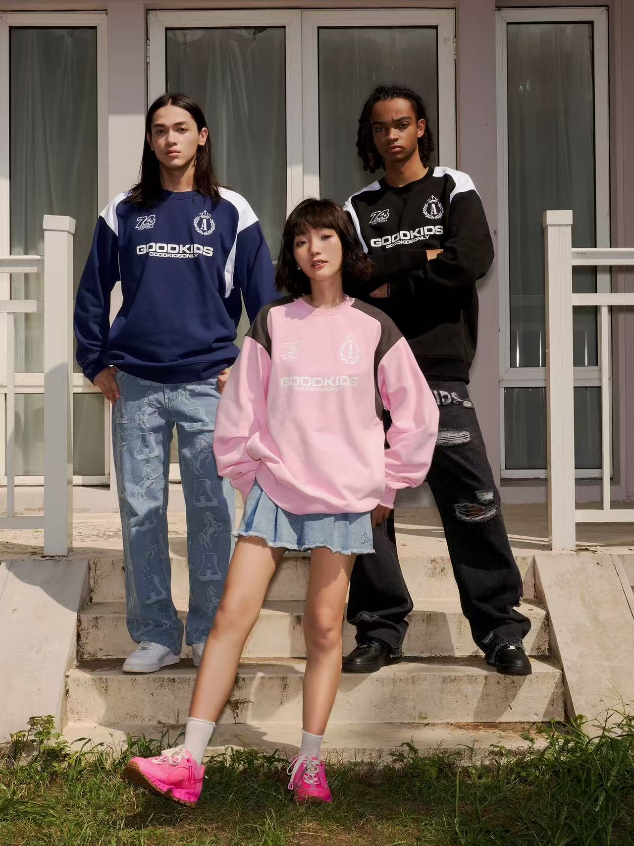 AFGK Retro Pullover Long-sleeve Sweatshirt