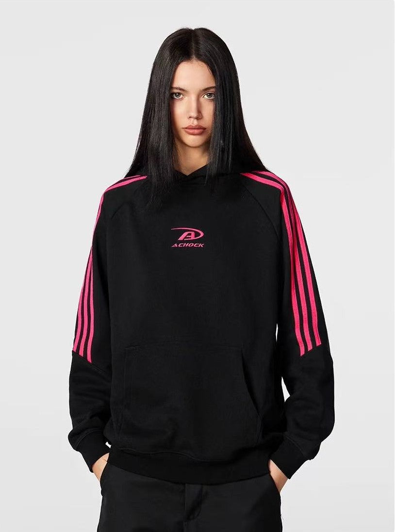 ACHOCK Stitching Printed Hoodie