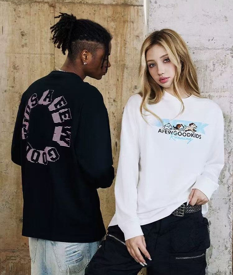 AFGK "Running Puppy" Long-sleeved T-shirt