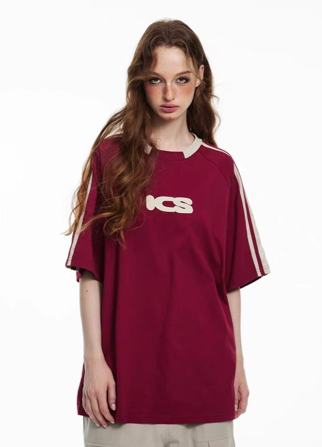 ICONSLAB Millennium Retro Strip Stitching T-shirts