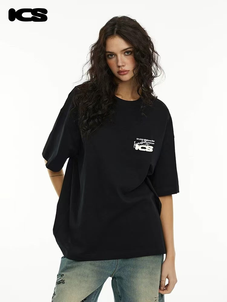 ICONSLAB Multi-logo Crew Neck Printed T-shirt
