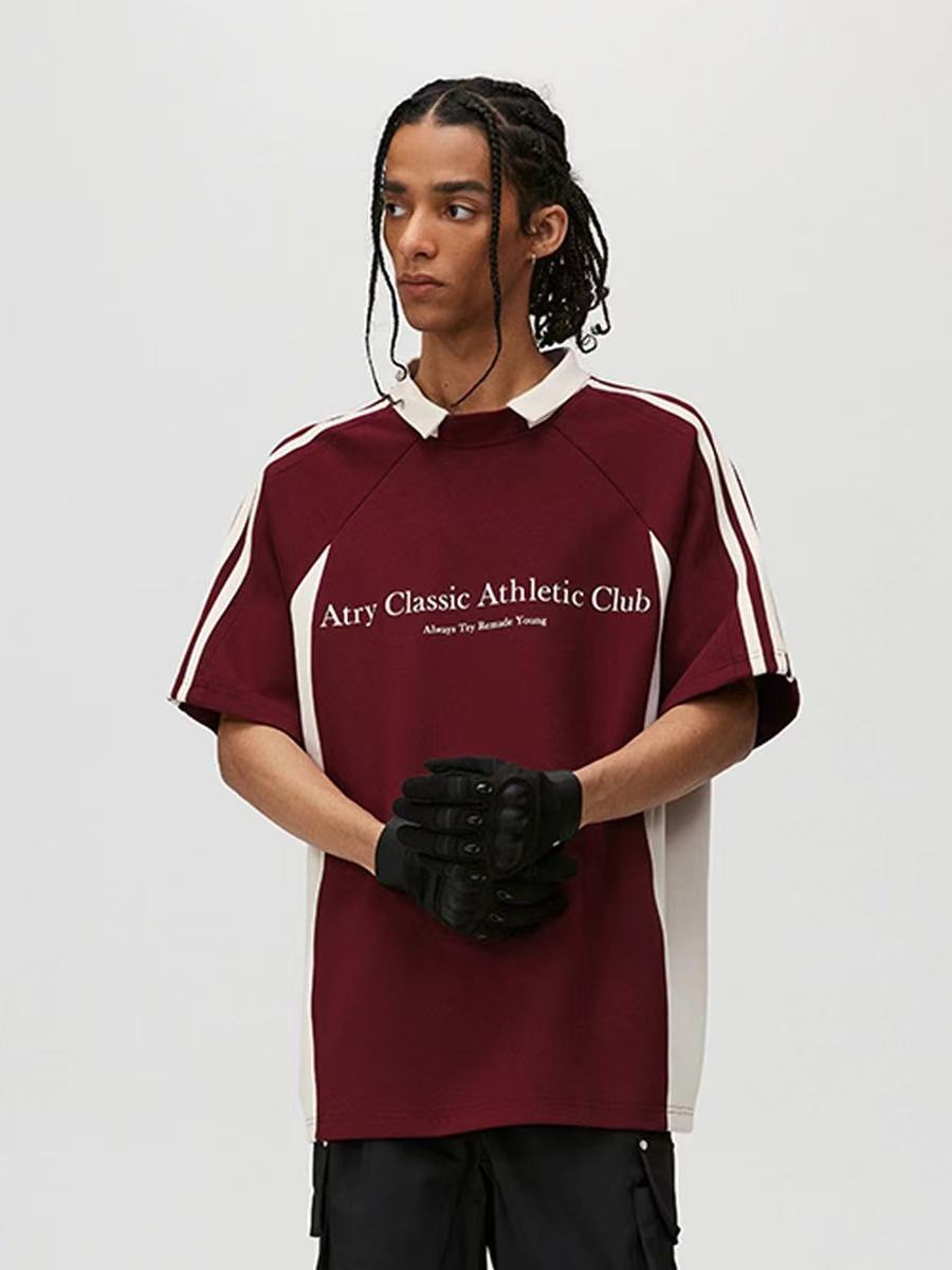 ATRY Structural Letters Slogan POLO T-shirt