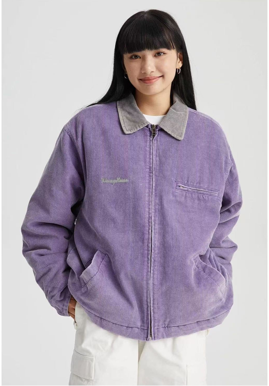 WASSUP Washed Corduroy Quilted Work Jacket