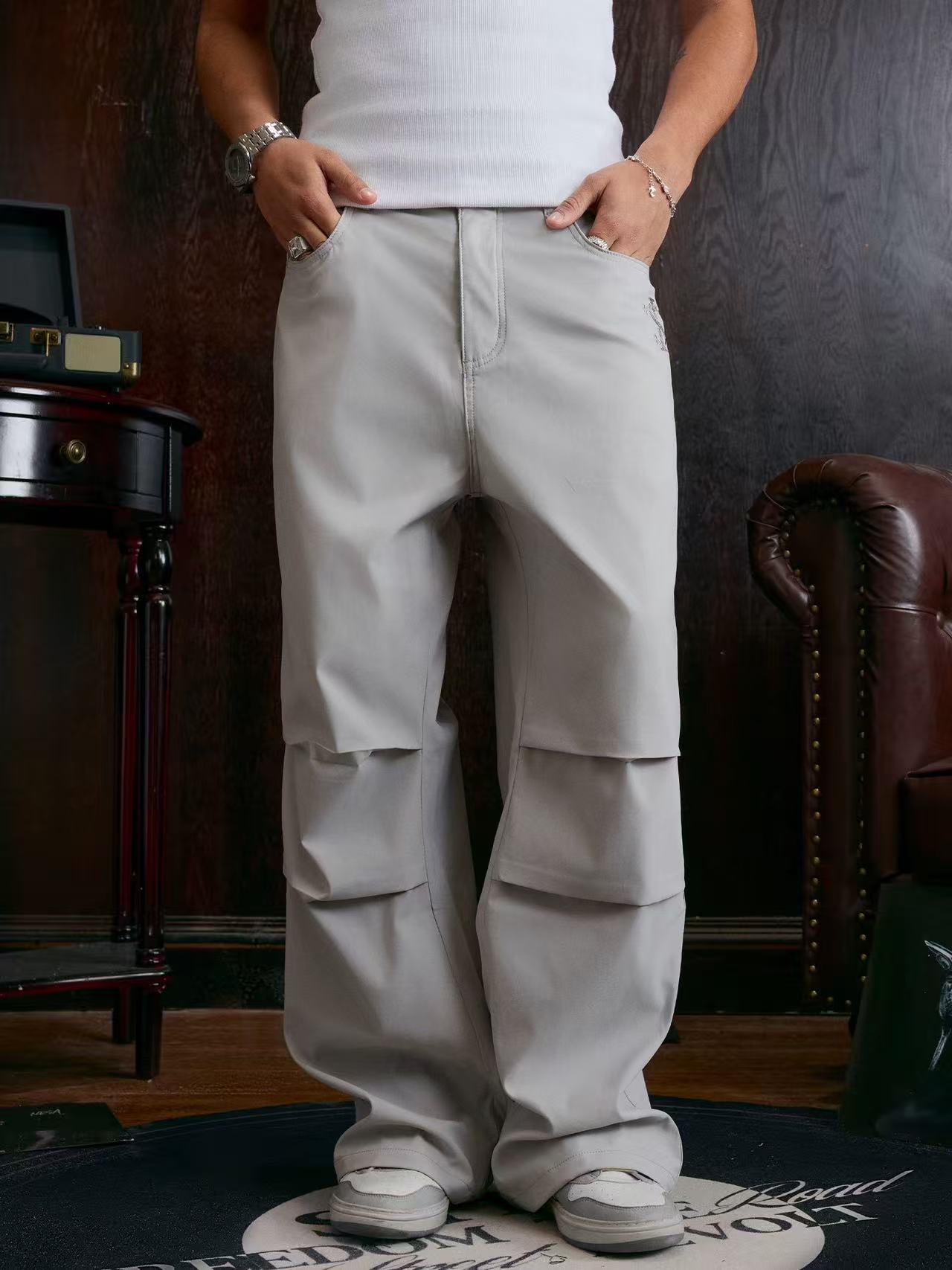 STK Vintage Double-Fold Woven Trousers