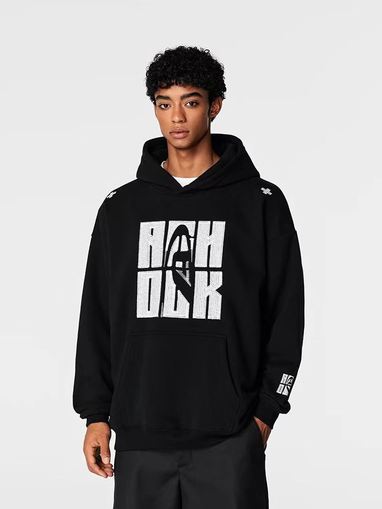 ACHOCK Heavy Embroidery Logo Design Hoodie