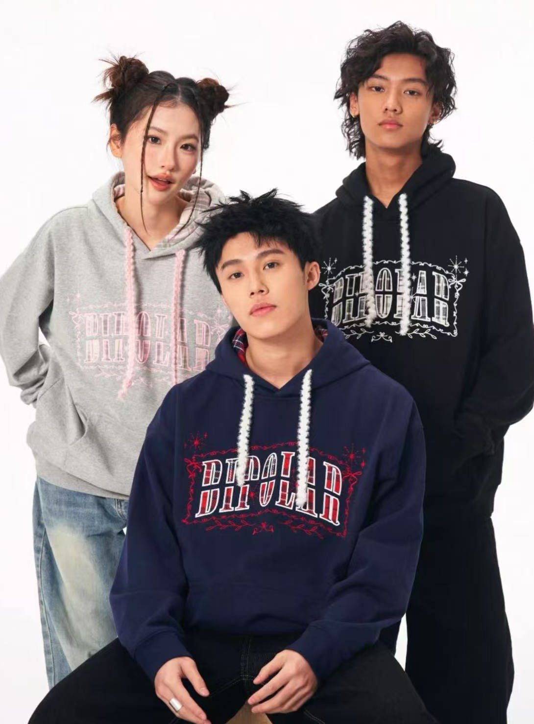 BIPOLAR Plaid Star Hoodie