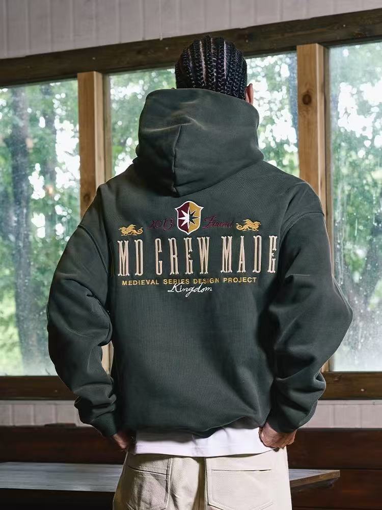 REMEDY Logo Embroidered Fleece Hoodie