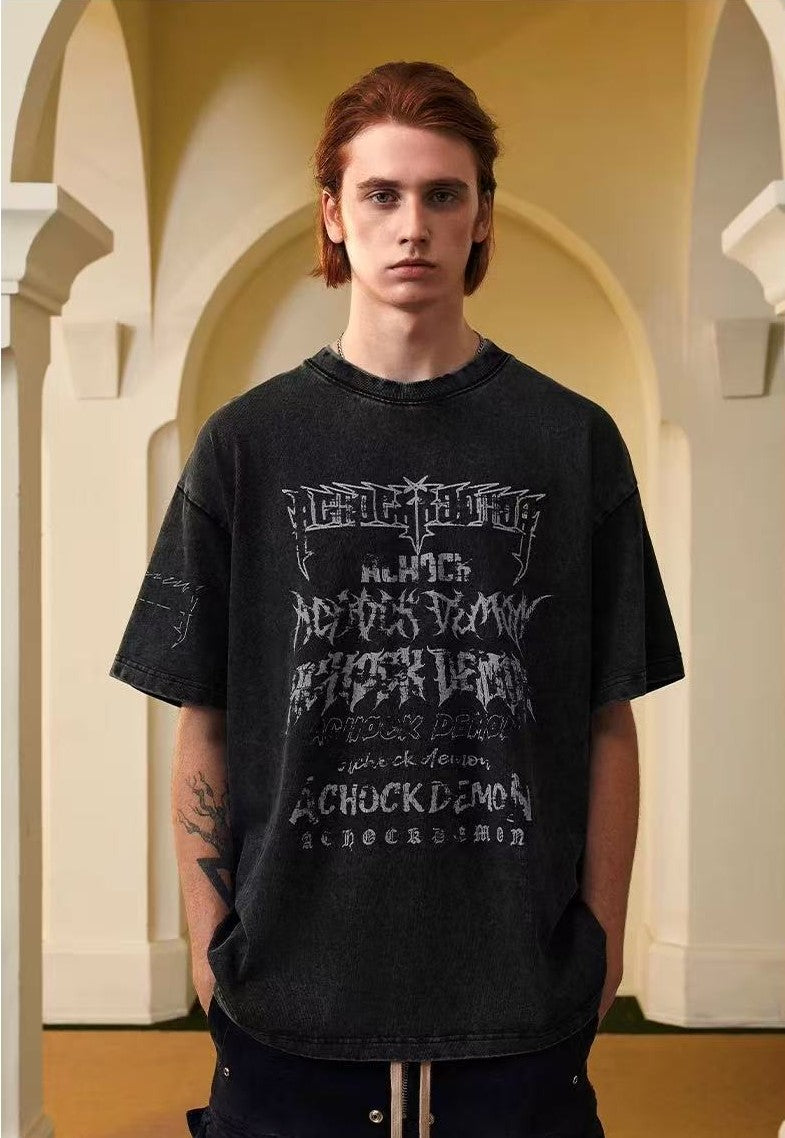 ACHOCK Dark Gothic Printed Tee