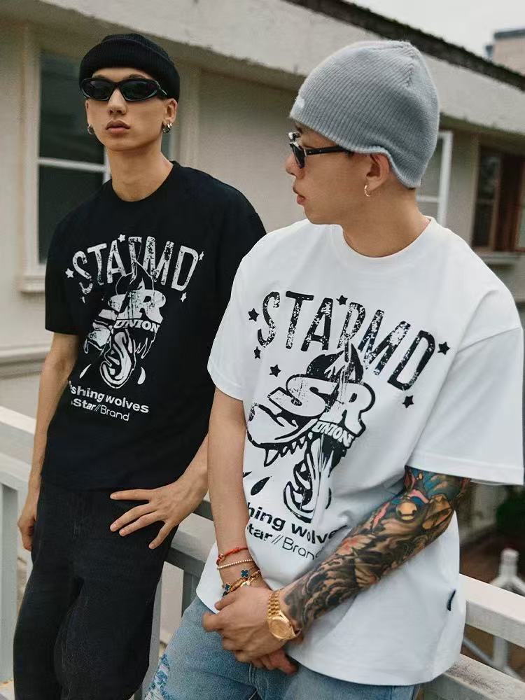 REMEDYxSTA Jackal Print Short-sleeve T-shirt