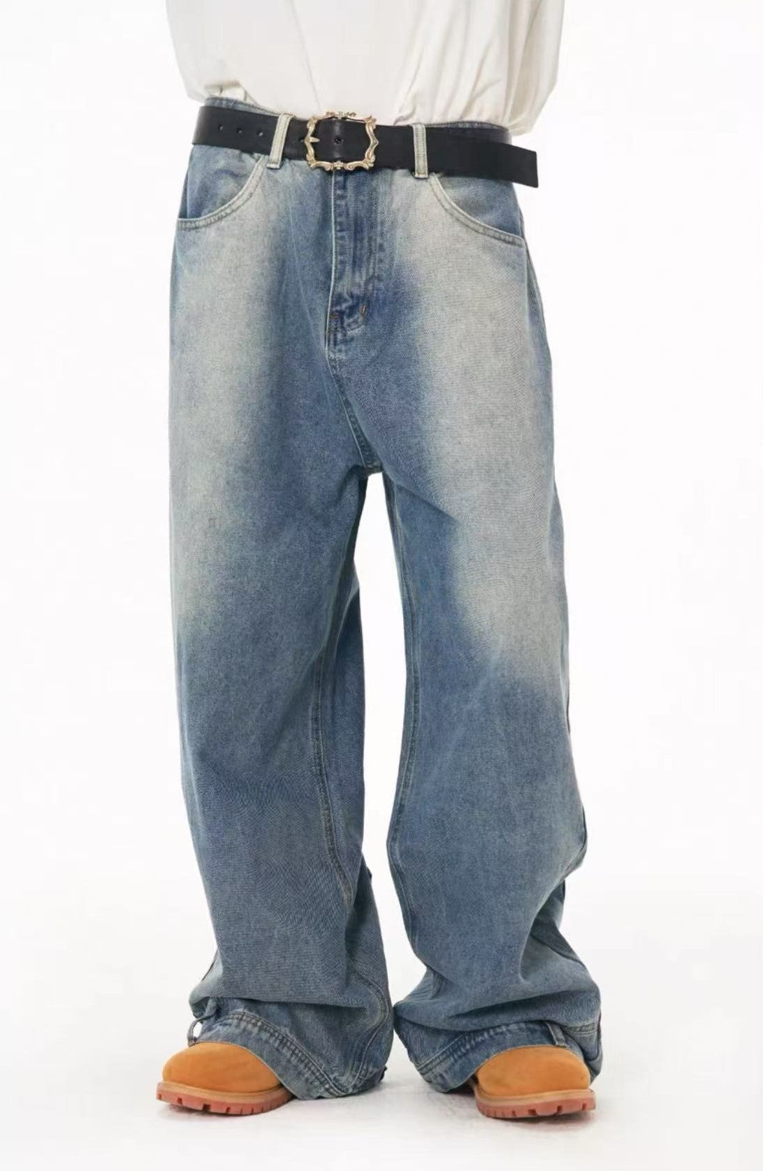 BIPOLAR Mirrored Wide-leg Jeans